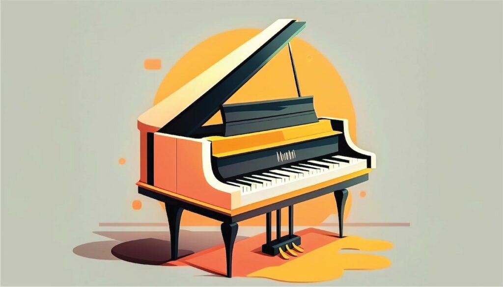 grand piano orange, minor scales for piano